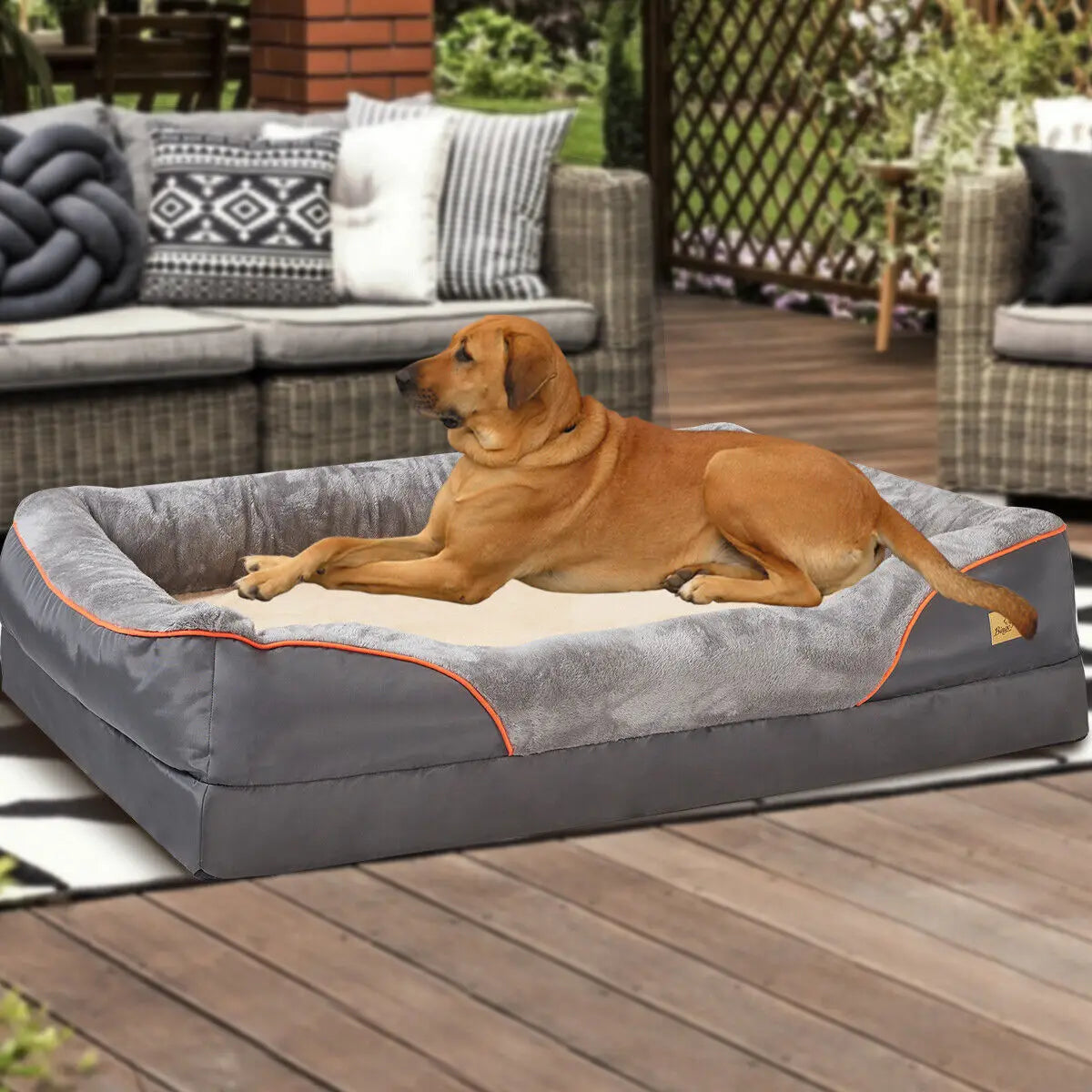 Bondi Jumbo Bolster Memory Foam Dog Bed