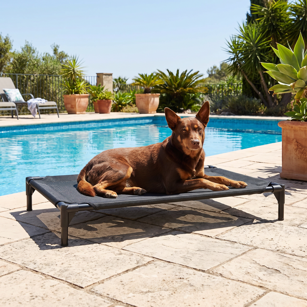Guardian Raised Mesh Cooling Dog Bed