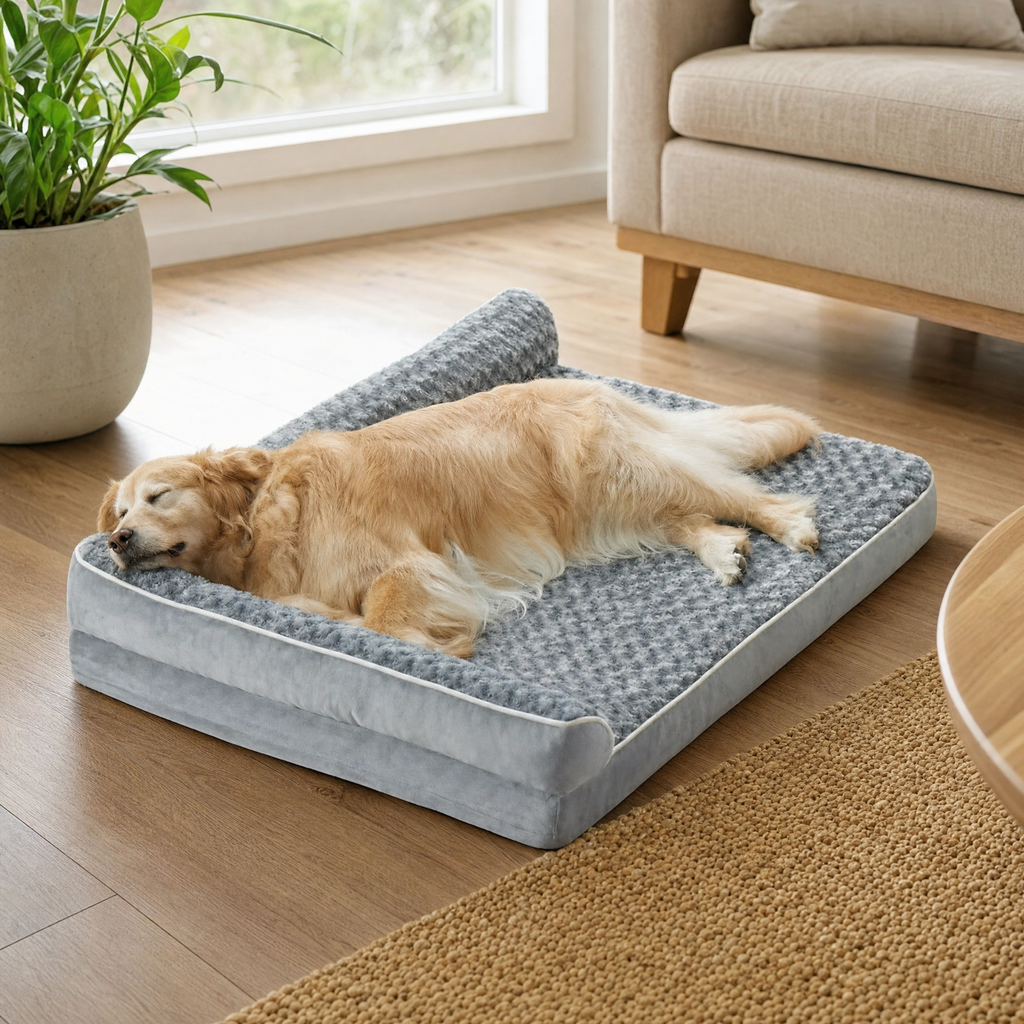 Harbour Bolster Orthopedic Dog Sofa Bed with Waterproof Liner — lifestyle