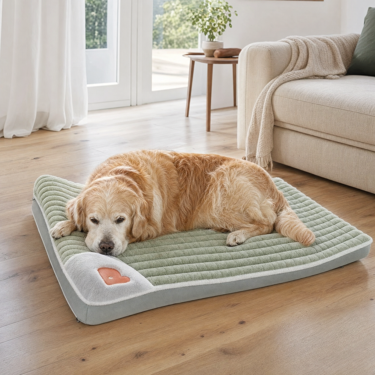 Willow Orthopedic Memory Foam Dog Bed with Removable Cover — lifestyle