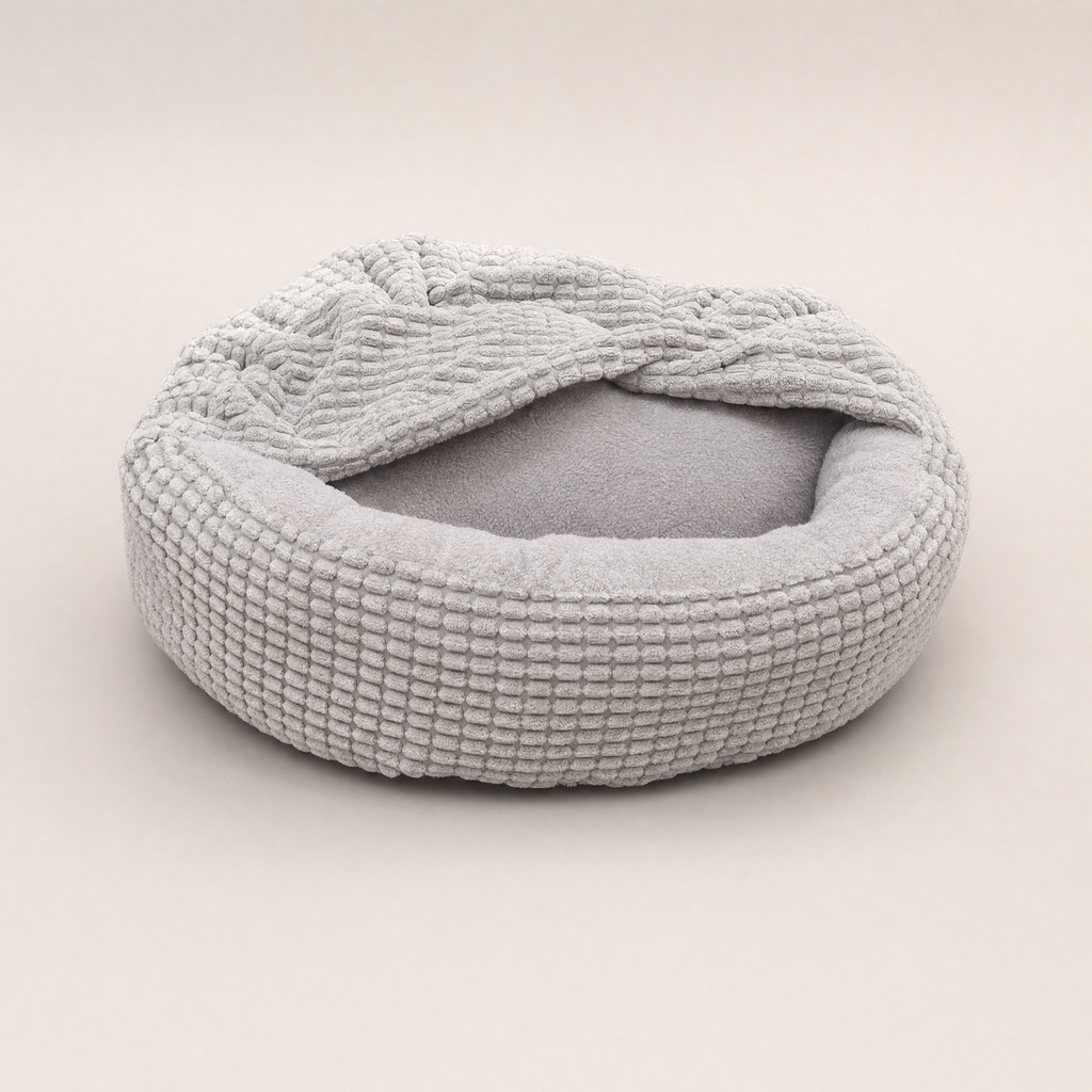 Snug Round Fluffy Dog Bed — catalogue view