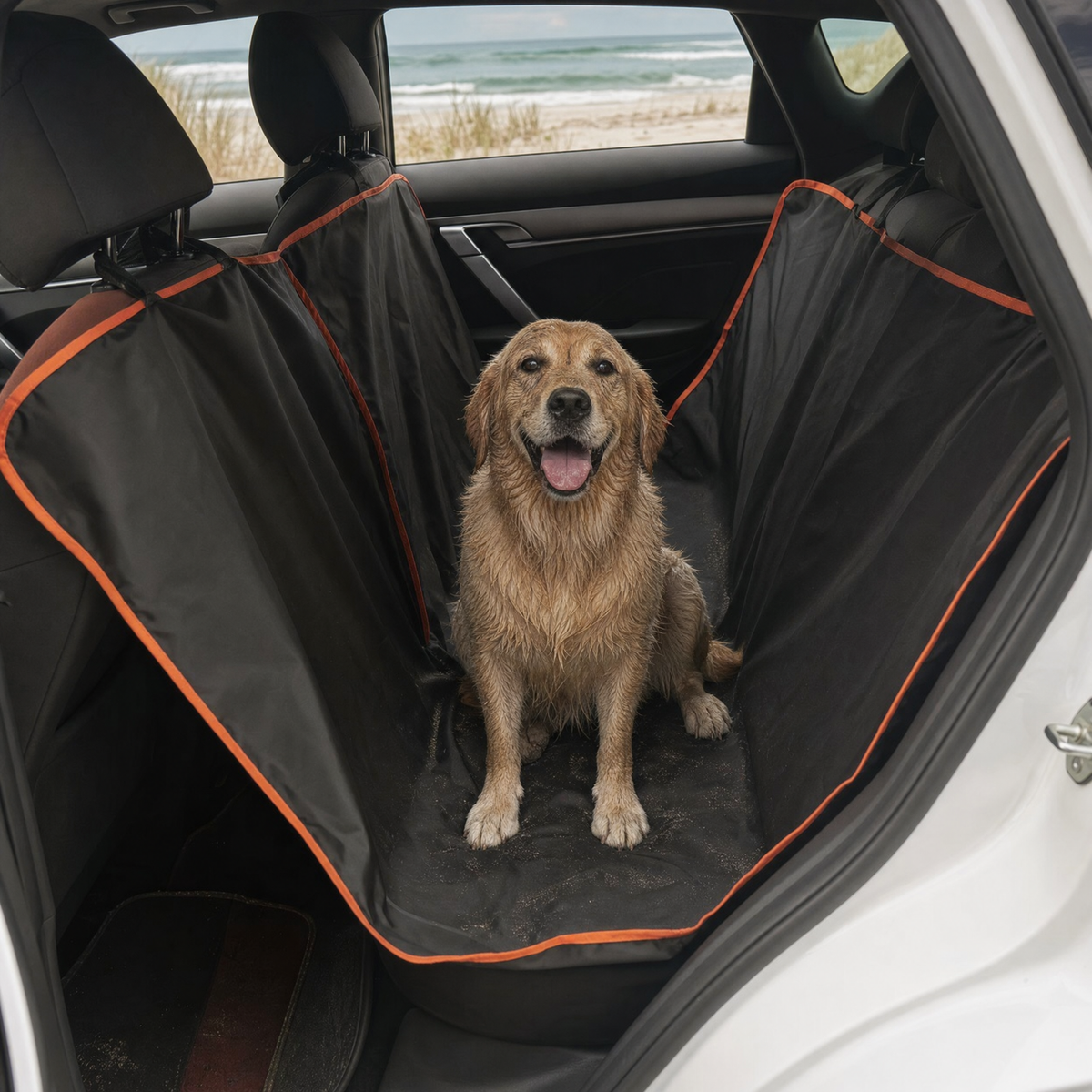Byron Waterproof Oxford Dog Car Seat Hammock — lifestyle