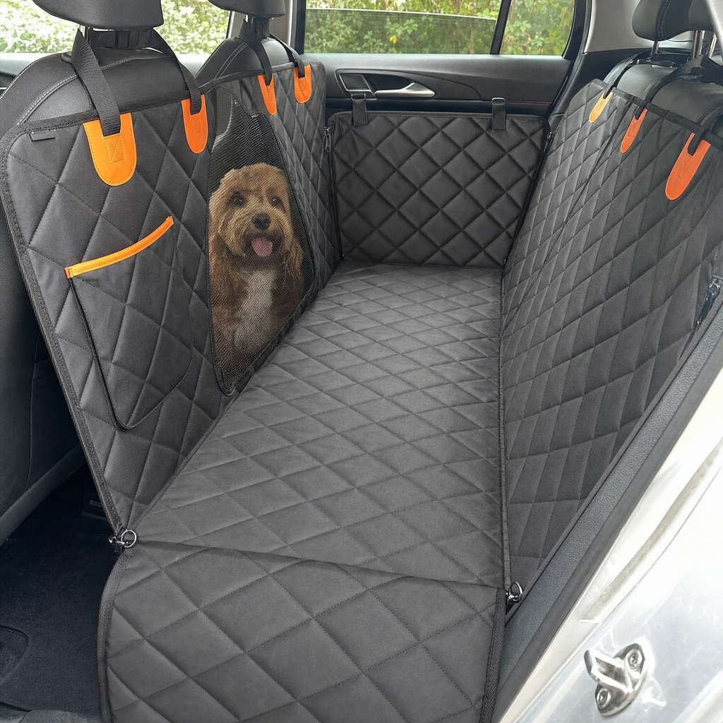 Outlook Dog Car Hammock with Mesh Window — lifestyle