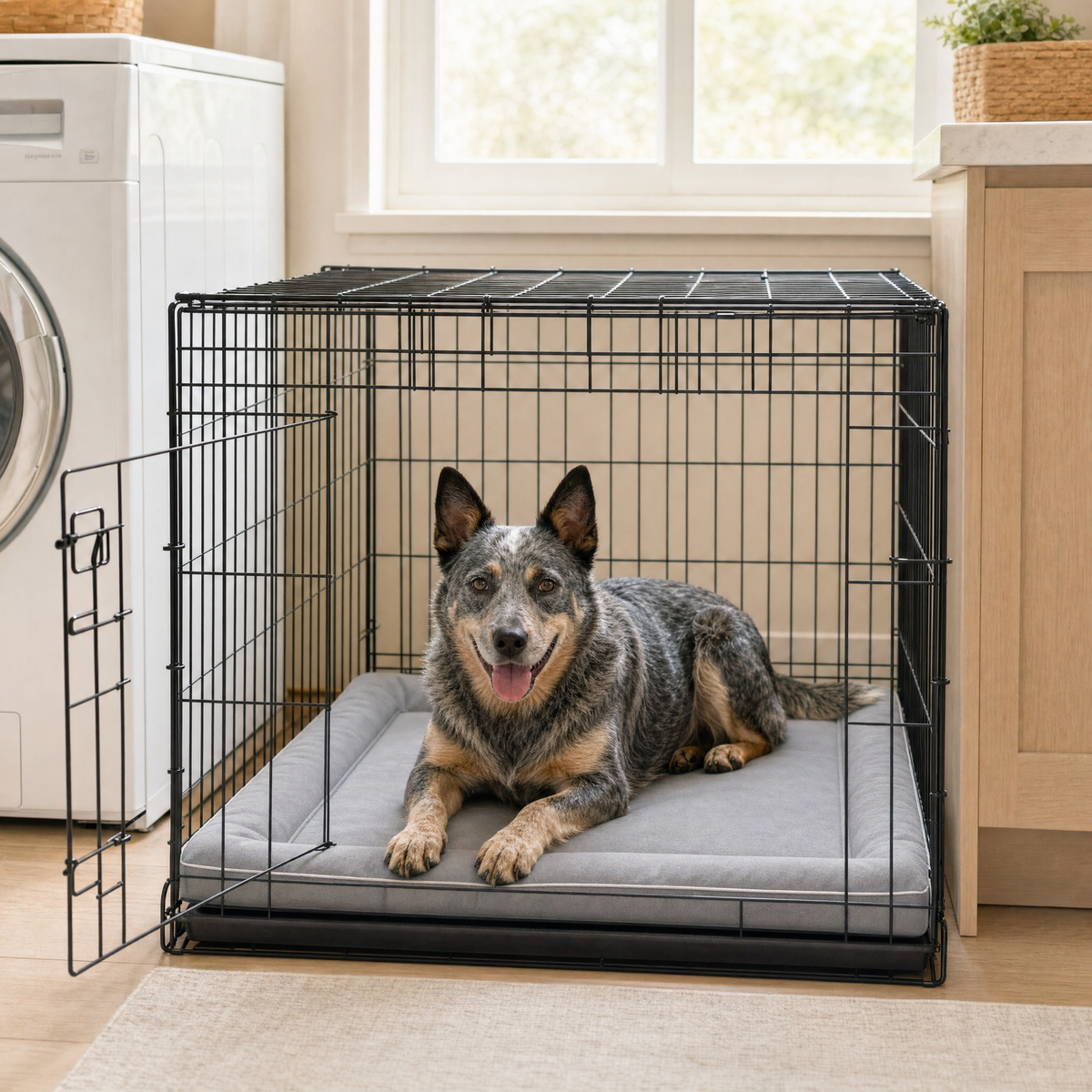 Kennel Tough Waterproof Crate Pad — lifestyle